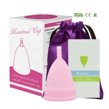 Nemokamas pristatymas Medicininės kokybės Silikono Menstruacinis Puodelis Moteriškos Higienos Produktų Copa menstruacijų Lady Cup