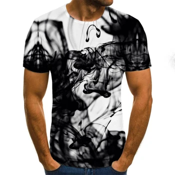 Rašalo stiliaus vyriški T-shirt 3D 