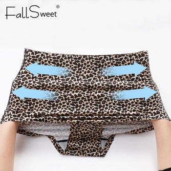 FallSweet Besiūlių Leopard Kelnaitės Aukštu Juosmeniu Plus Size apatinis trikotažas Moterims, Kelnės Sexy M iki XXL