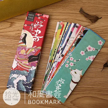 30 Lapų/pak Popieriaus Žymą Derliaus Japonų Stiliaus Knygos Ženklų Mokyklos Studentas