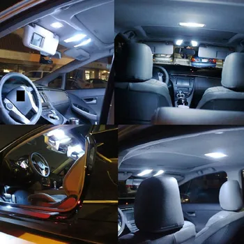OKEEN 2vnt Super Šviesus 12V Automobilio Led Lemputė BA9S Keramikos COB LED elektros Lemputės BA9S T4W Automobilių Licenciją Plokštelės Šviesos Lempa Balta