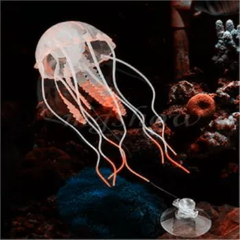 1 VNT Žėrintis Poveikis Dirbtinis Medūzos FishTank Akvariumas Aquario DecorationMini Povandeninis laivas Ornamentu Povandeninis Pet Dekoras