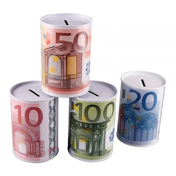 Metalo Alavuotoji Skarda Cilindrų Piggy Bank Euro Dolerio Paveikslėlio Lauke Namų Ūkių Taupymo Taupyklė Namų Saugojimas Organizatoriai Aukštos Kokybės