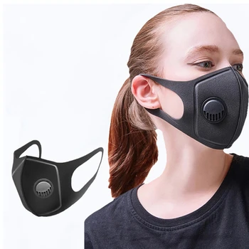 3D Juoda Stabdžių Dulkių Kaukė KD2.5 Kvėpavimo Filtro Vožtuvas, Veido, Burnos Kaukės Daugkartinio Naudojimo Burną Padengti Anti Rūko Migla Respiratorius Vyrai Moterys